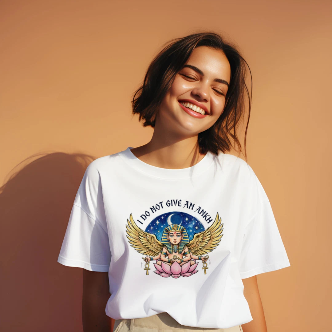 I Do Not Give An Ankh - Premium Spiritual Apathy Crop Top
